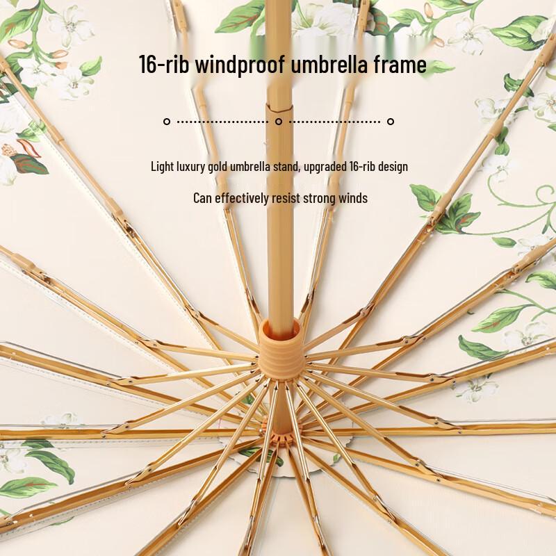 Nan Qiao 16-Rib UV Protection Tri-Fold Umbrella