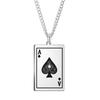 Fashion Poker Card Charm Necklace Unisex Poker Jewelry Man Present Stainless Steel Texture Suitable for Various Occasion