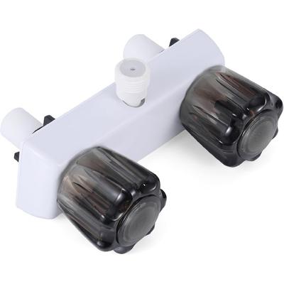 Torneira de Chuveiro para RV, Torneira de Chuveiro de Campista Substituição 4" Válvula Desviadora de Chuveiro para RV com Duas Manoplas Acessórios de Chuveiro para Banheiro Peças para Exterior e