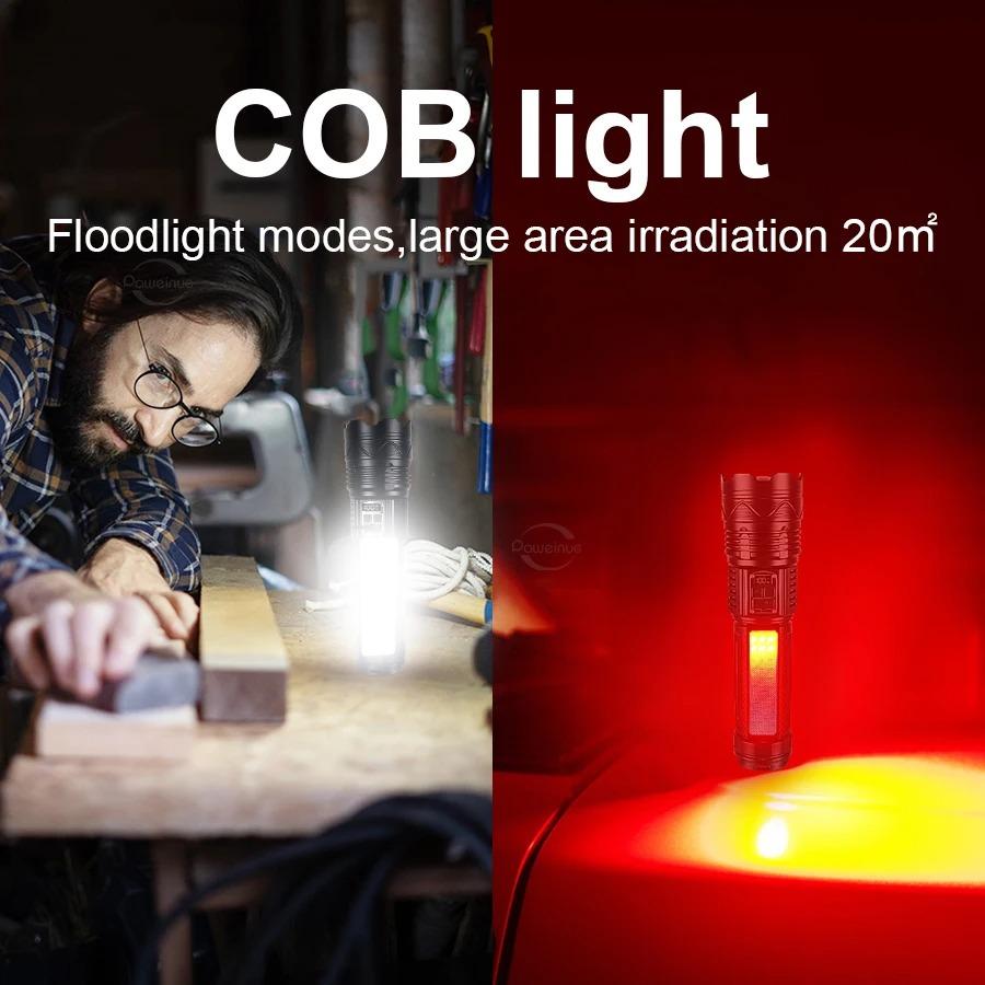 NEW 1000000LM High Power Led Flashlights Built-in Battery 15000mah Torch Emergency Spotlight Most Powerful Lantern