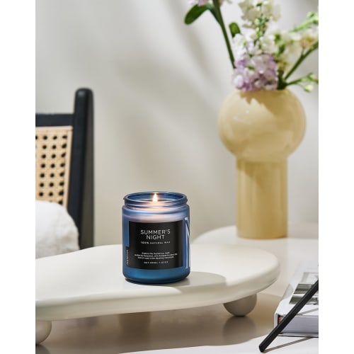 M&SENSE Aromatherapy Candle, Mini Candle, Summer's Night Scent, 50-Hour Burn Time, 200g, Soy Wax Jar Candle, Relaxing Gift for White Day, Valentine's