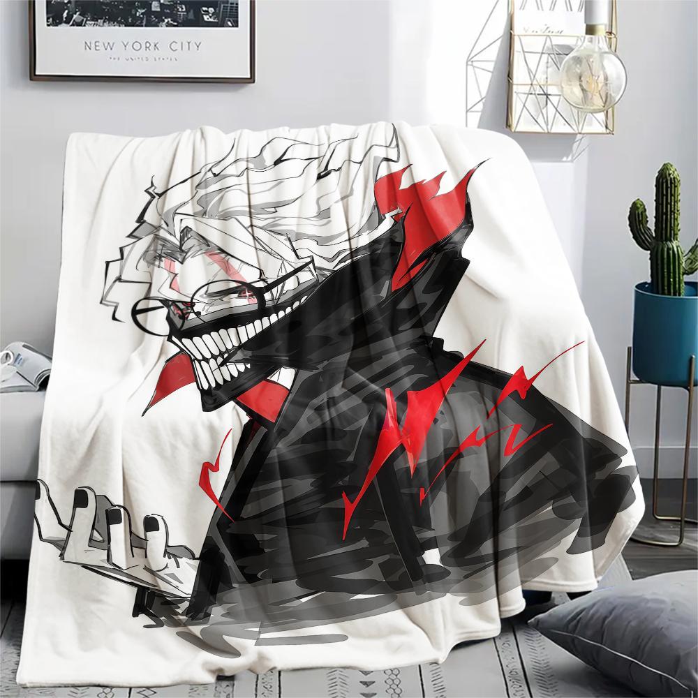 1PC DAN DA DAN Print Flannel Blanket, High quality All Seasons, Home Decor, Warmth and Comfort, Perfect for Christmas Gifts