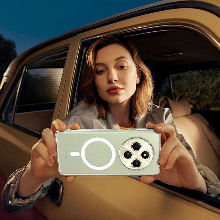 Coque de protection - E.F.Connection® - Xiaomi Redmi 14C - Magnétique - Transparent - Antichoc