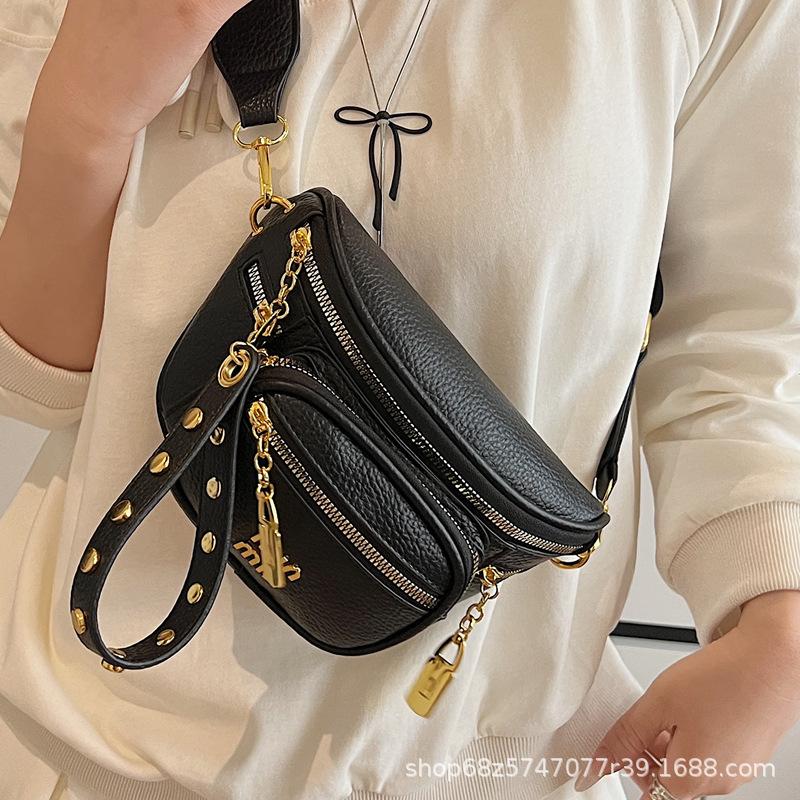Niche design retro small bag bag women's 2025 new casual fashion crossbody bag outdoor chest bag simple shoulder bag