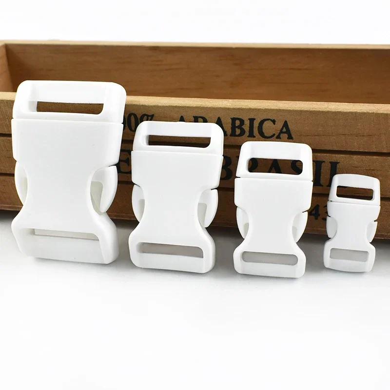Meetee 10/20Pcs 10-25mm Plastic Side Release Buckle Bracelet Buckles Bag Strap Adjustable Dog Collar Clasp Leather Accessories