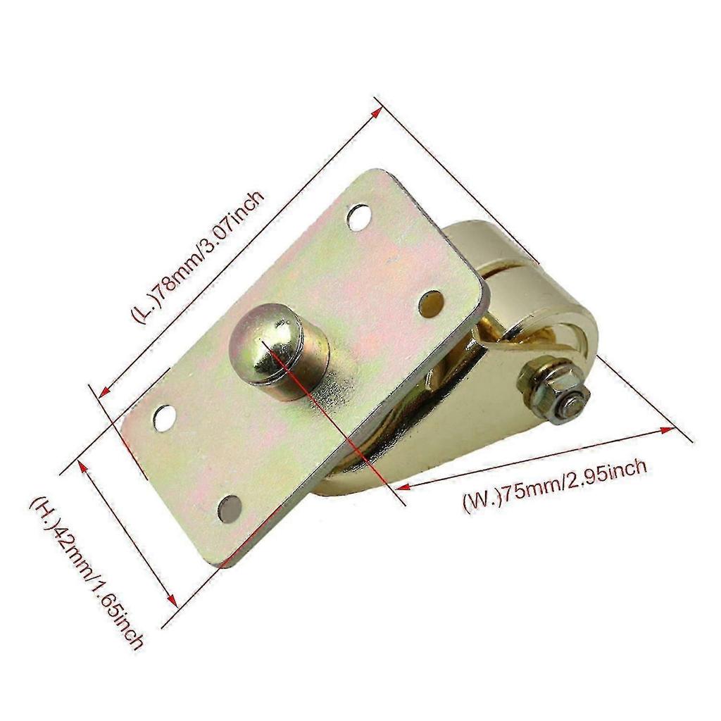 Universal Upright Piano Caster Wheels for Iron Golden 5.4cm Height - Durable Replacement Set WS5606