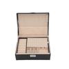 Large Capacity Jewelry Box Double Layer PU Leather Earring Stud Earring Case