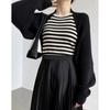 Thick Premium Elegant Vest Knit Cardigan Women Autumn Winter Batwing Sleeve Cropped Cape