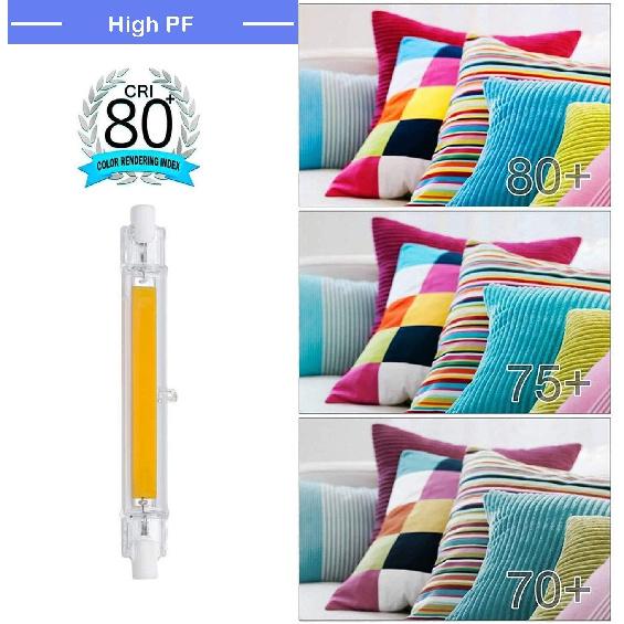 CTKcom 78 Mm/3.1 In R7S LED Bulb (2 Pack) 120V 10W White 6000K T3 J Type Halogen Bulb Replacement 100W Halogen Bulb Equivalent Double Ended