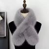 New Autumn Winter Women's Faux Fox Fur Double-sided Scarf - Stylish Versatile Thickened and Warm