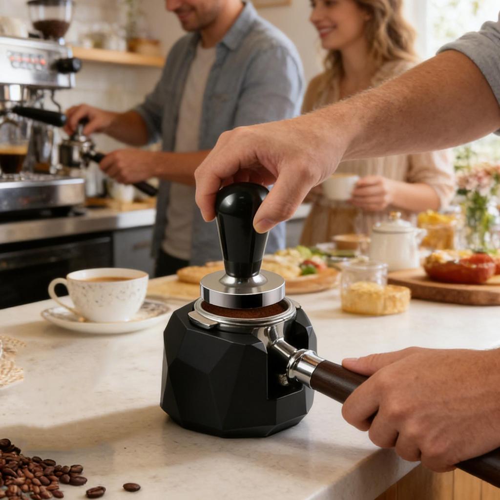 Coffee Tamping Station Compatible Non-Slip Portafilter Holder For 51 53 58mm For Family Hobbyists Party Home Kitchen Commercial