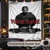 Personalized Wall Tapestry,Kendrick Lamar Custom Printed Name, Fabric Wall Art For Indoor Room Backdrop