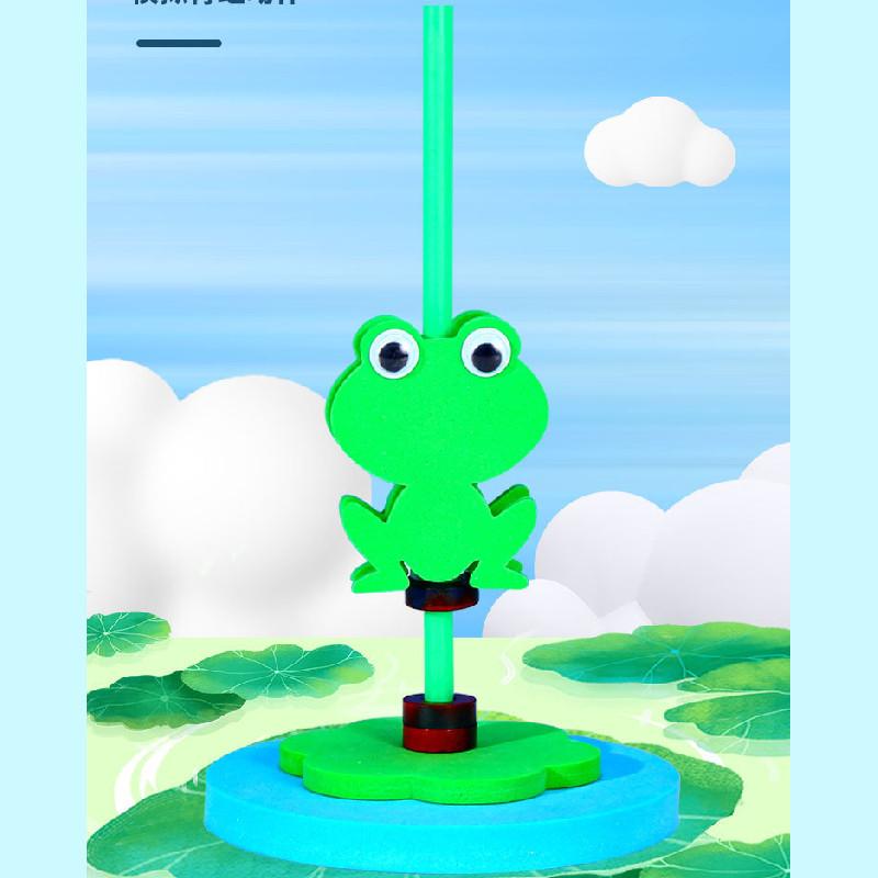 Magnet Frog Bouncing Experimental Assembly Material Set Children Puzzle Toy