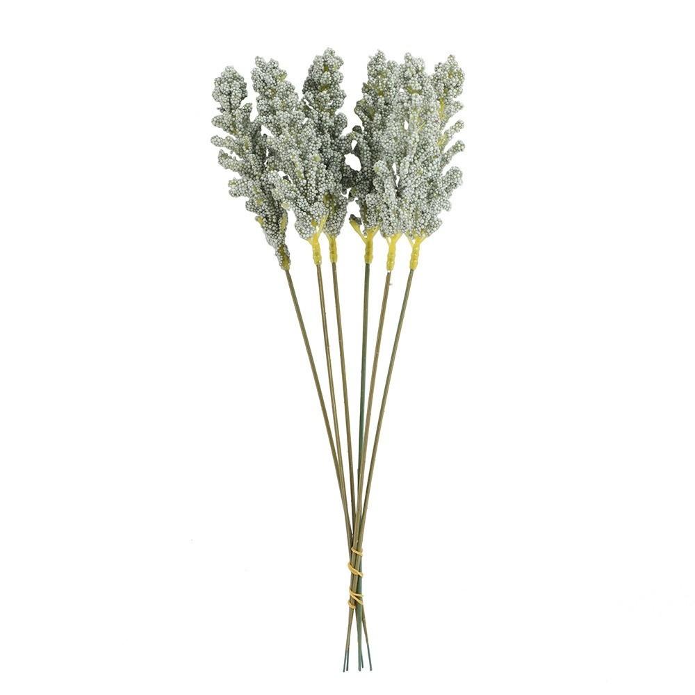 6 Pcs /Bundle Artificial Flowers Plastic DIY Crafts Supplies Fake Plants Multi-purpose Wheat Bouquet Home Decoration