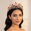 Shiny Princess Tiara Metal Rhinestone Crown Elegant Baroque Crown  Bridal