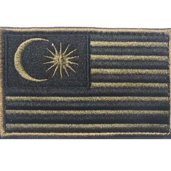 Malaysian Emblem PVC Soft Rubber & Embroidered Velcro Patches for Backpacks & Outdoor Gear