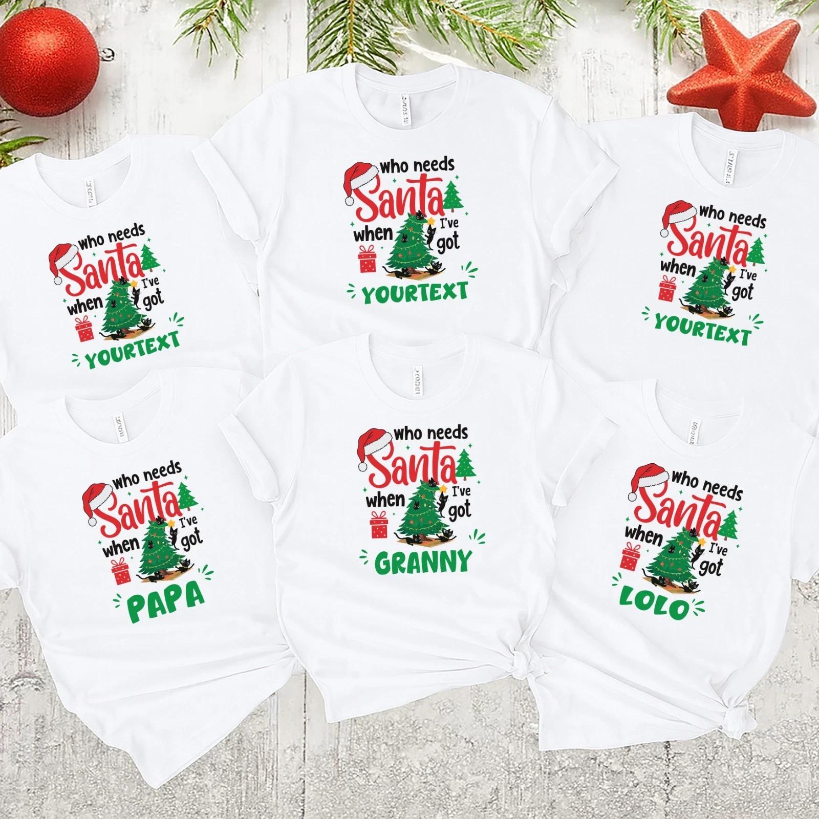 2025 Christmas unisex ,Night before Christmas Family,Who Needs Santa (CH) 2XL