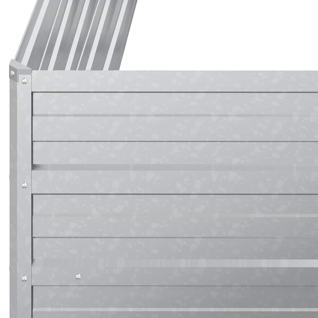 Garden Raised Bed 100 X 40 X 45 Cm Galvanized Steel Silver