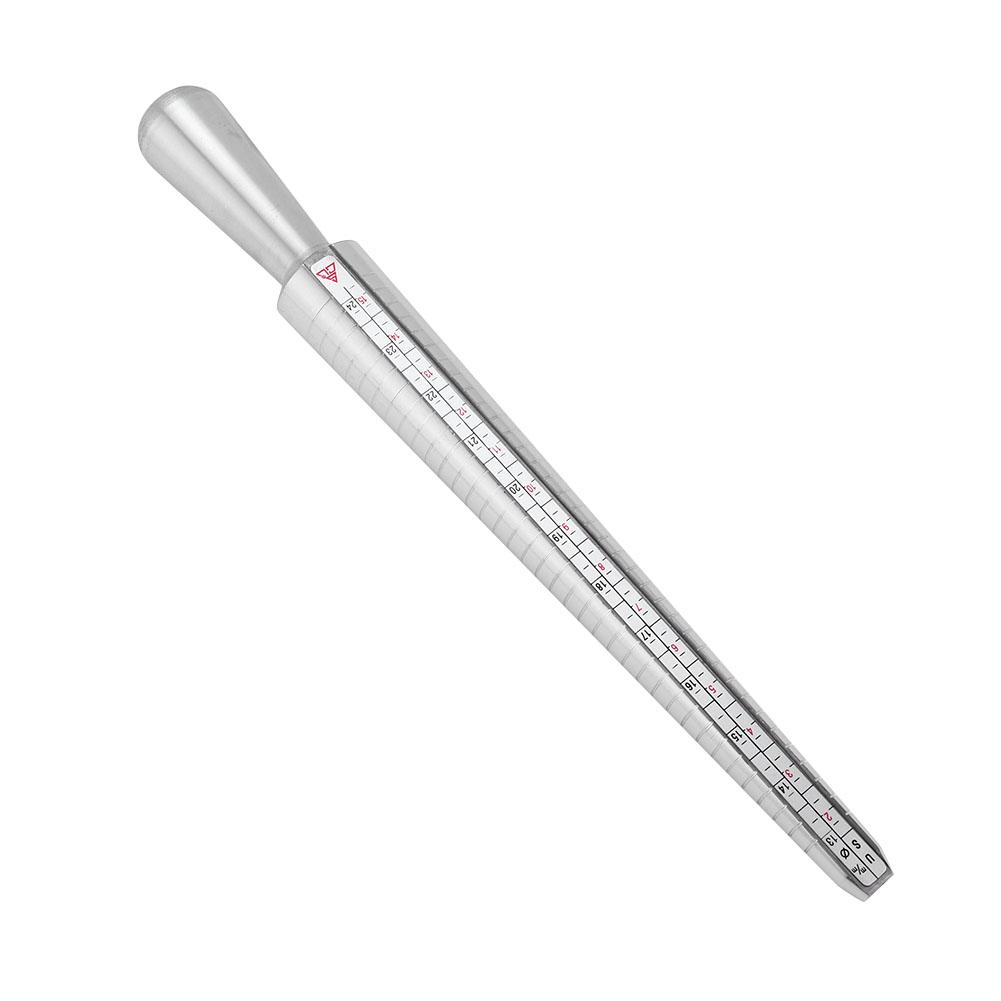 Aluminum Alloy Ring Mandrel Stick Gauge Sizer Jewelry Measuring Tool