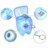 10pcs 10M Mint Flavored Dental Floss Roll Portable Keychain Tooth-Shaped Design Oral Hygiene Teeth Cleaning Tool Random Color