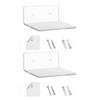 Set of 2 Contemporary Wall Shelves Home Storage Solution for Books Plant and Decorative Item