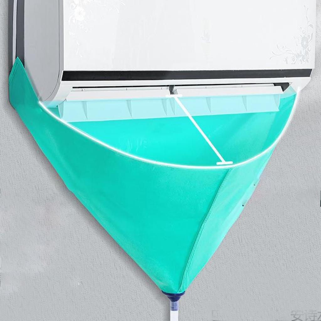 Split Air Conditioning Washing Bag AC Dust Cleaning Protective Service Cover with Drain Port Water Pipe