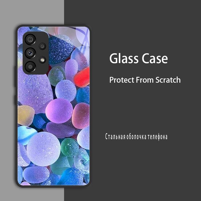 For Samsung Galaxy A52 A52S A53 Case Cover Tempered Glass Case Hard Coque Bumper For Samsung A33 A73 A13 A72 4G 5G Protect Case