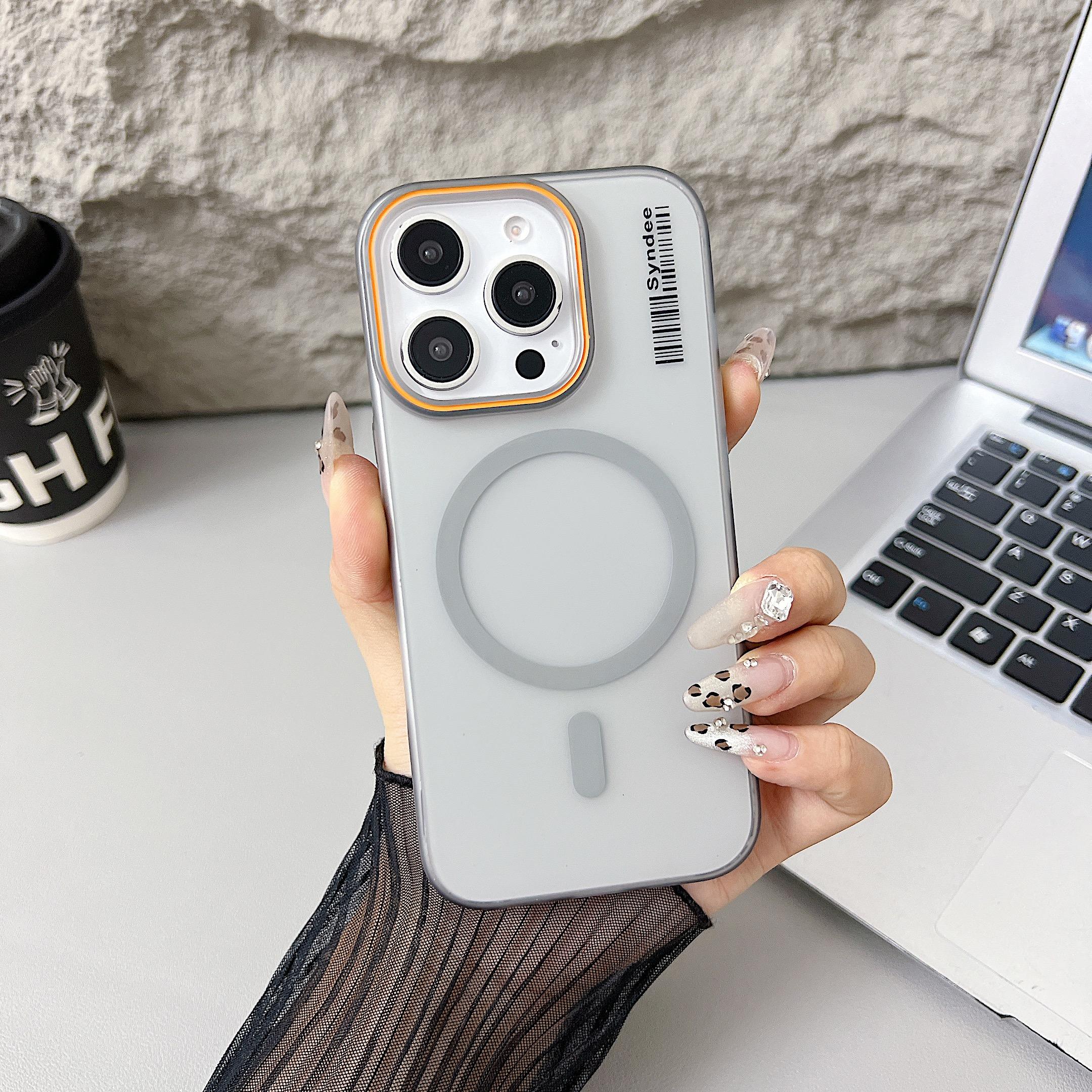 

For Magsafe Wireless Charge Cases For iPhone 16 13 12 14 15 Pro Max Matte Magnetic Trendy Shockproof Armor Case Metal Lens Cover For iPhone 13