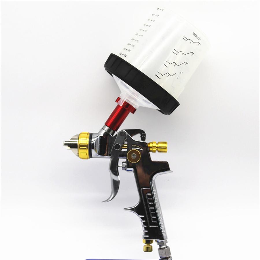 Spray gun With Adapter and For pps Tank HVLP Spray Gun Auto Feed Paint Spray gun 1.7mm Nozzle Szie car Paint Airbrush