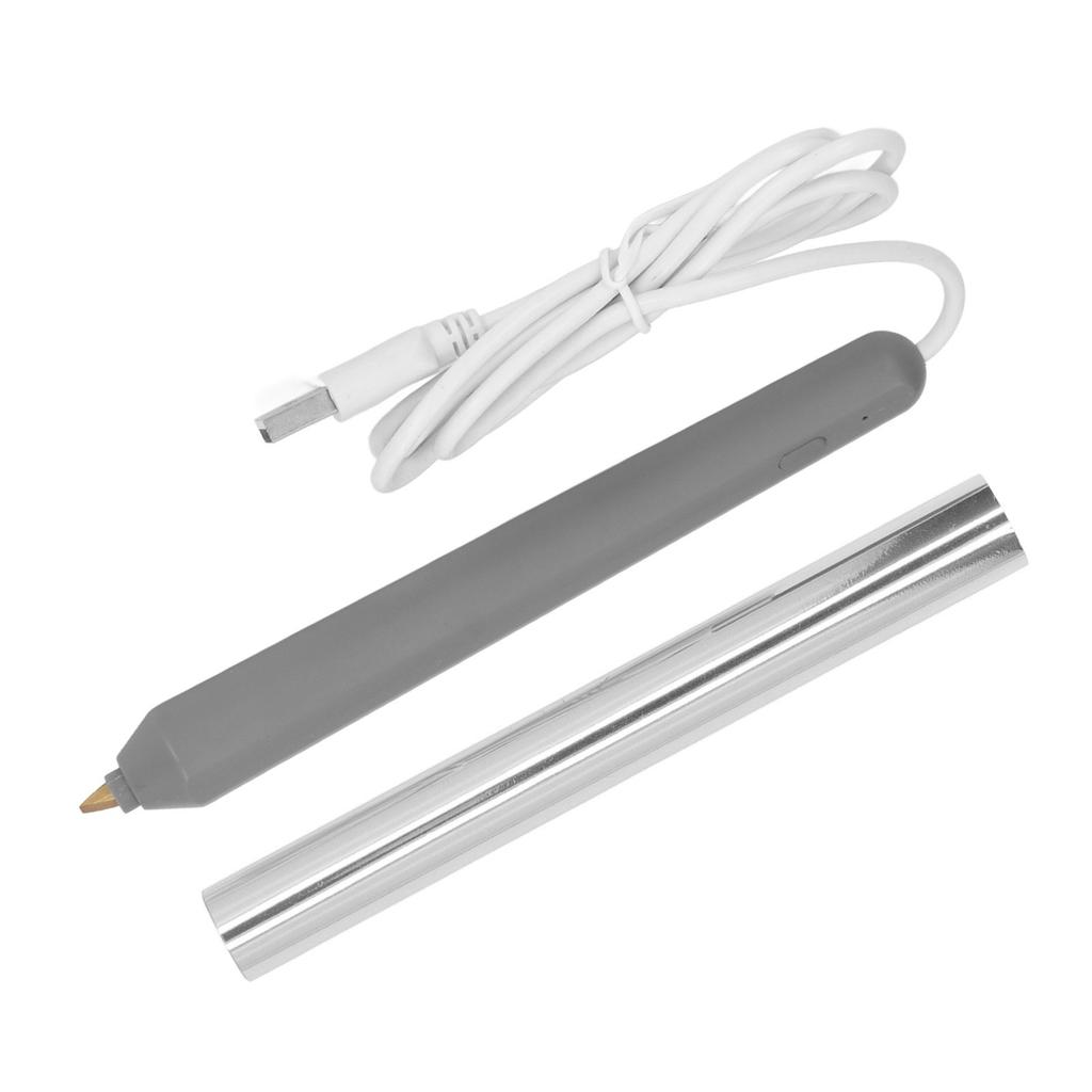 Hot Foil Pen USB Heat Foil Stamping Embossing Pen ABS Crafting Tool for Drawing Writing Silver