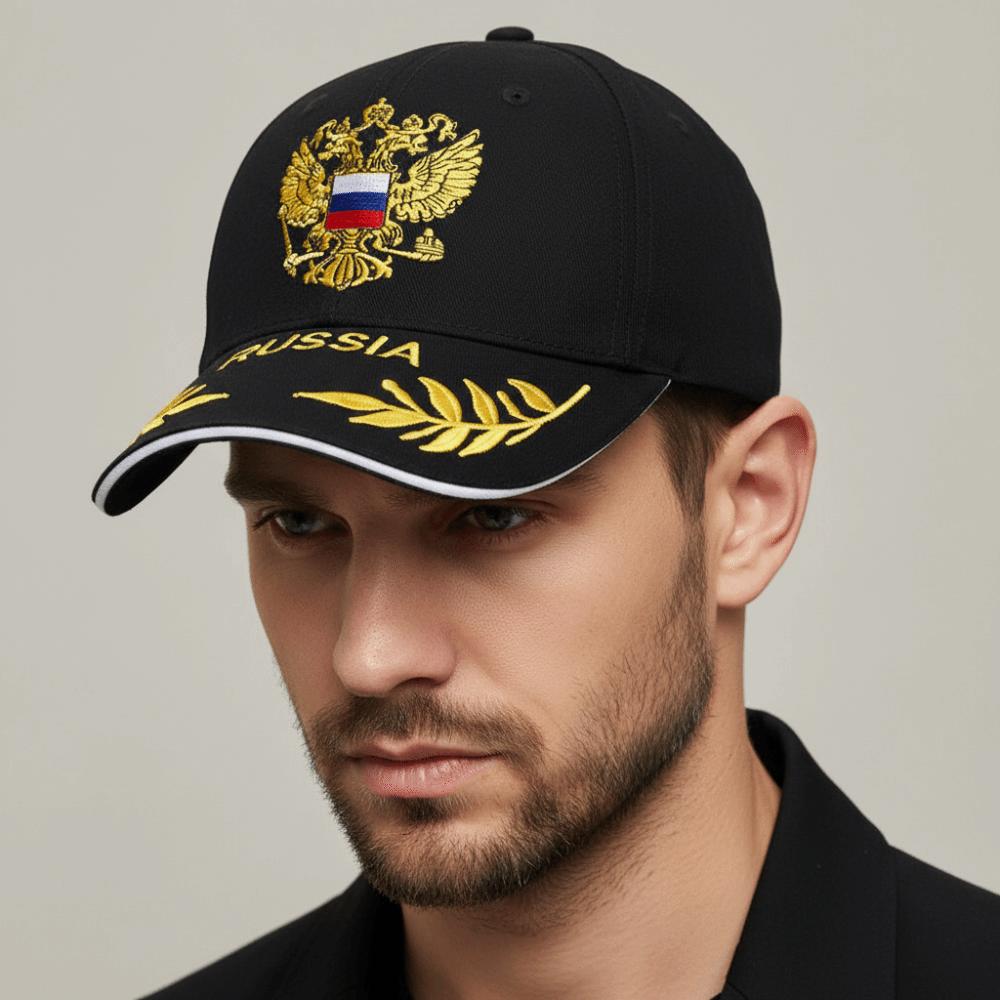 Russian Eagle Emblem Embroidered Baseball Cap Distressed Cotton Peaked Cap Hip Hop Adjustable Streetwear Sunscreen Hats