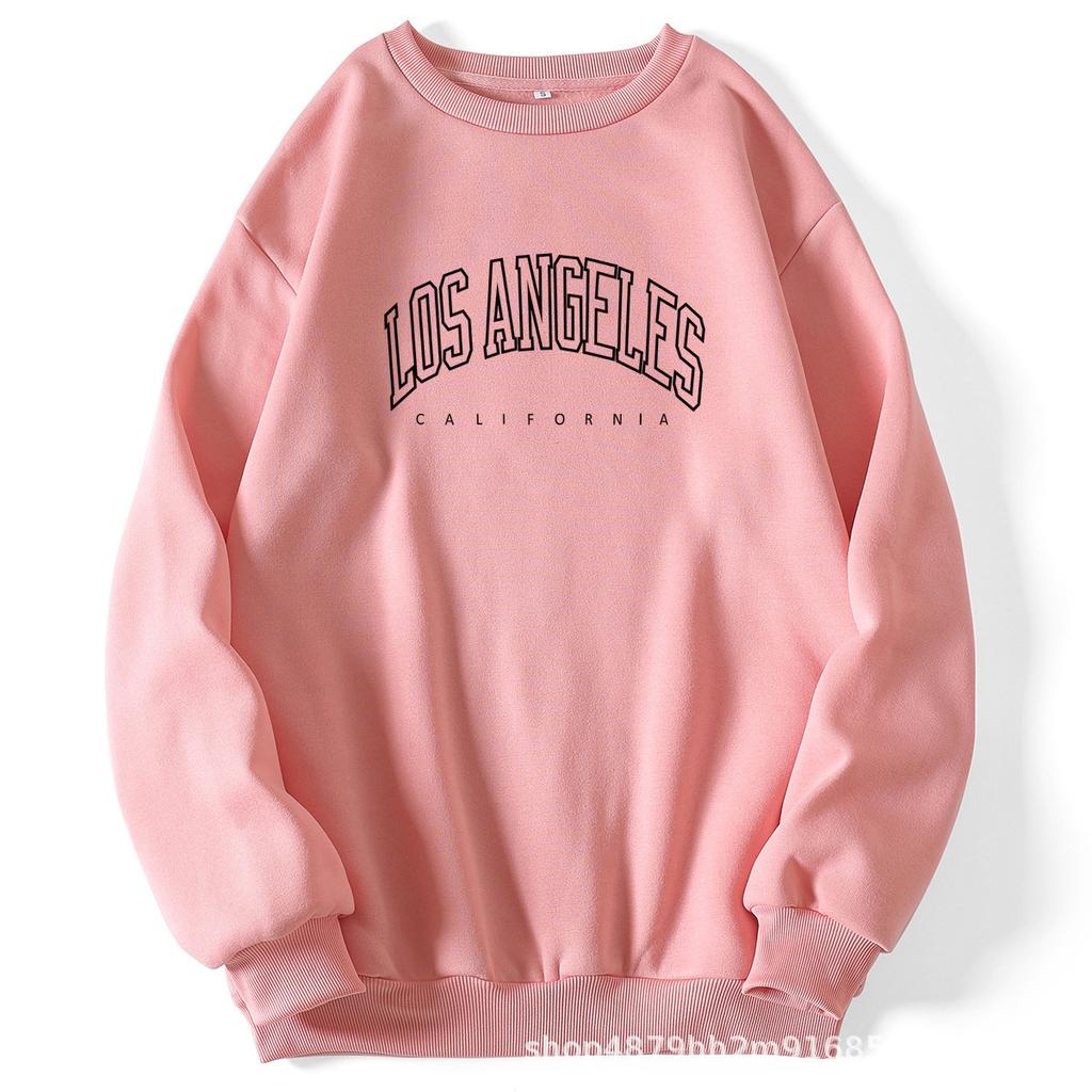 Fleece Women's Loose Crew Neck Sweater Women's Printed Jacket Casual Bottoming Shirt Girls Summers Wholesale