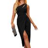 Women's Summer Fashion Cutout Backless Sleeveless Waist Slit Party Dress