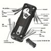 The Ultimate All-in-one Tool with a Compact Folding Design, Durable and Versatile, Suitable for Camping, Cycling, Motorcycle Repair