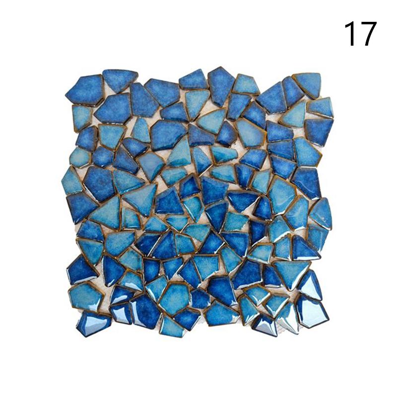 30x30cm Barevné Keramické Štěrkové Mozaikové Dlaždice Horký Pramen Bazén Rybičky Bazénové Fragmenty Toaleta Protiskluzová Dlaždicová Deska Podlaha Stěna Dekorace DIY