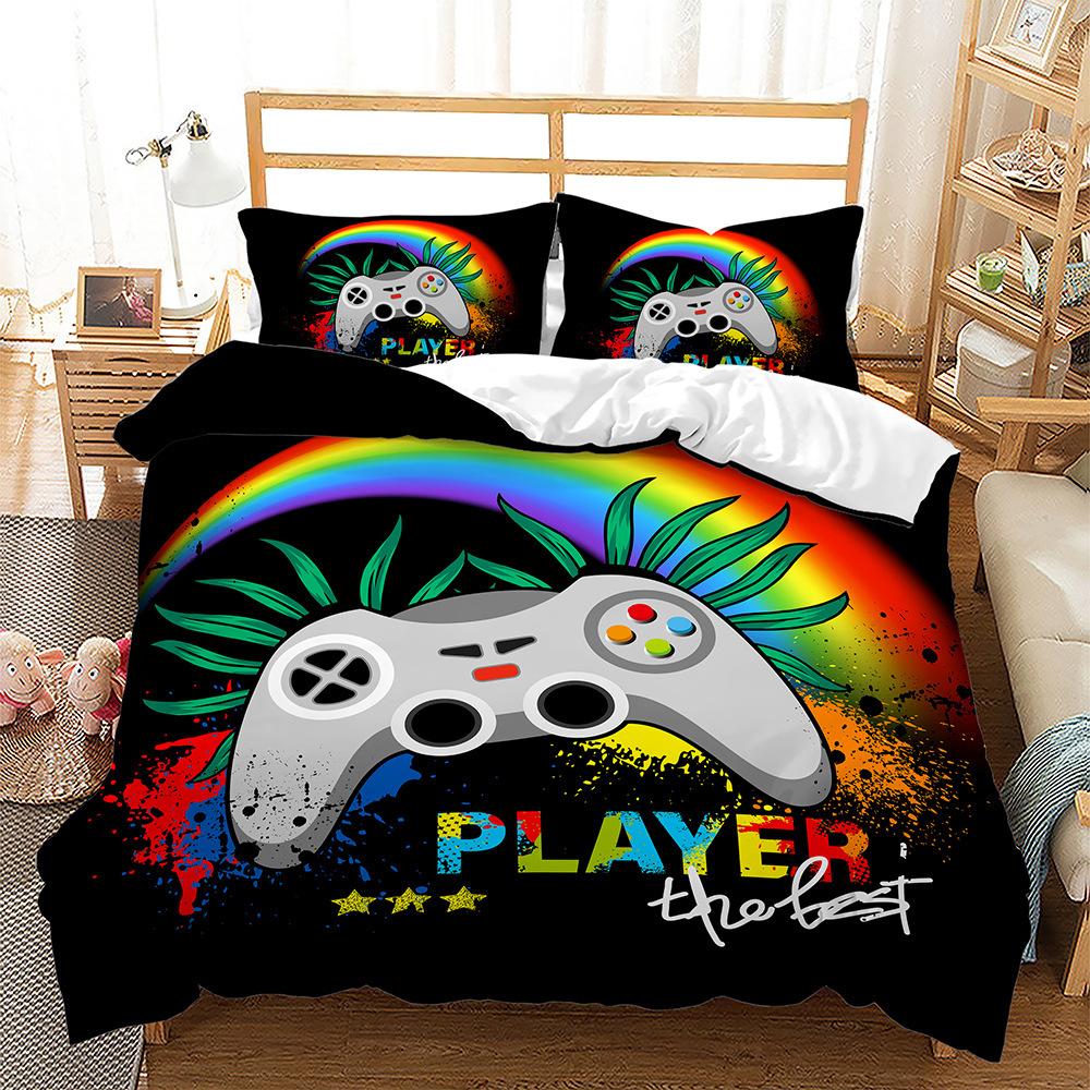 Gamepad Bed Three-Piece Quilt Cover 3D Digital Printing Kit
