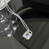 Texture Metal French Zircon Clavicle Chain Love Lock Necklace Wear Chain Light Luxury Premium Accessories Female Han
