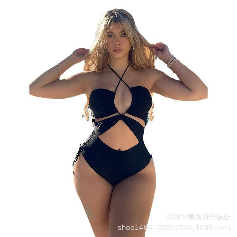One-piece Slimming Swimsuit Women's Solid Color Bikini