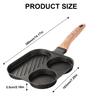 Multifunctional Eggs Frying Pans Nonstick 3 Sections Skillets for Breakfast Heat Resistant Handle Omelette Cooking Pans