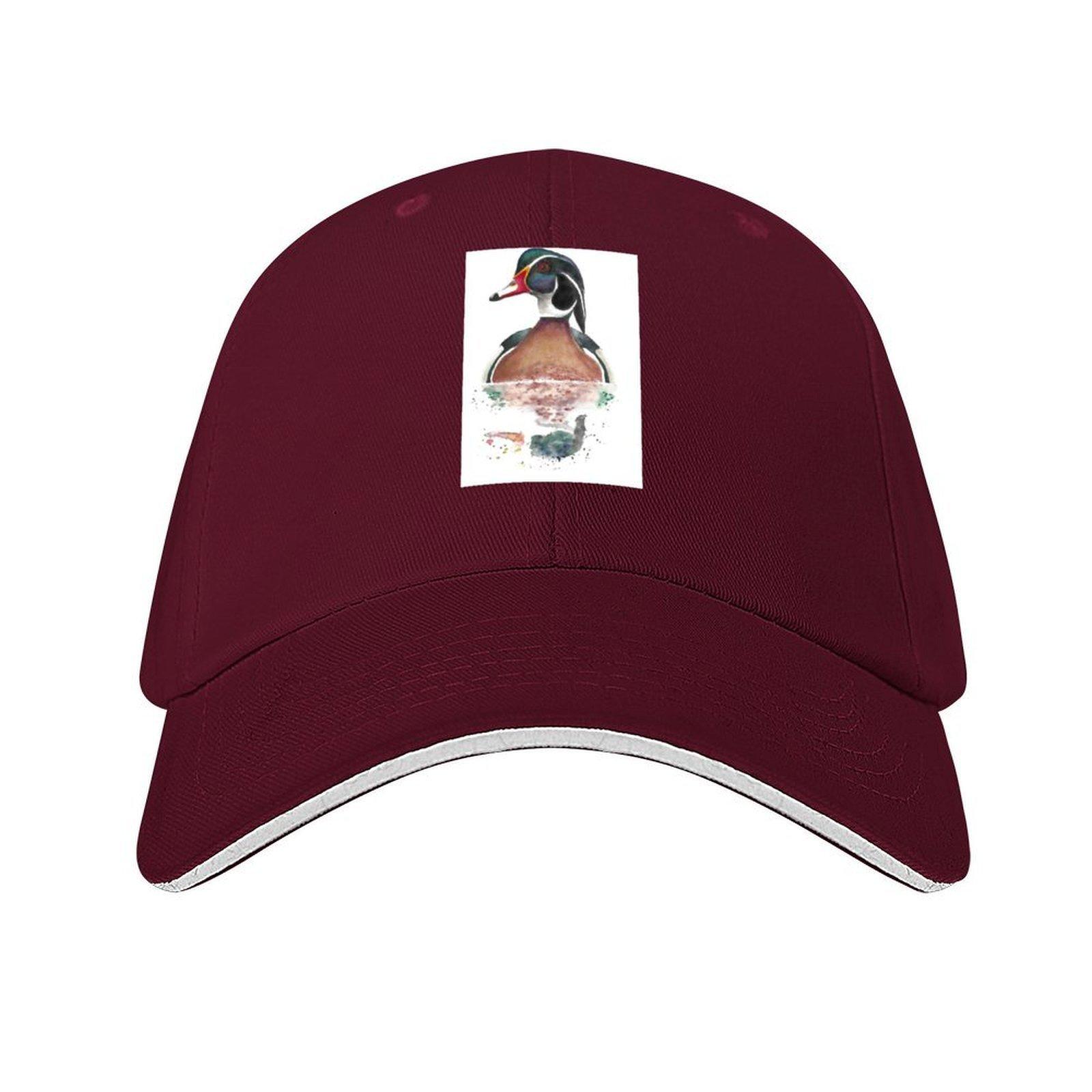 Утка-мандаринка Aix sponsa Бейсболка Панама черная Мужская кепка Кепка с застежкой Snap Back Мужские кепки Женские