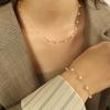 Creative Jewelry Set Chain Women'S Versatile Simple Collarbone Chain Bracelet Pearl Necklace Set Women