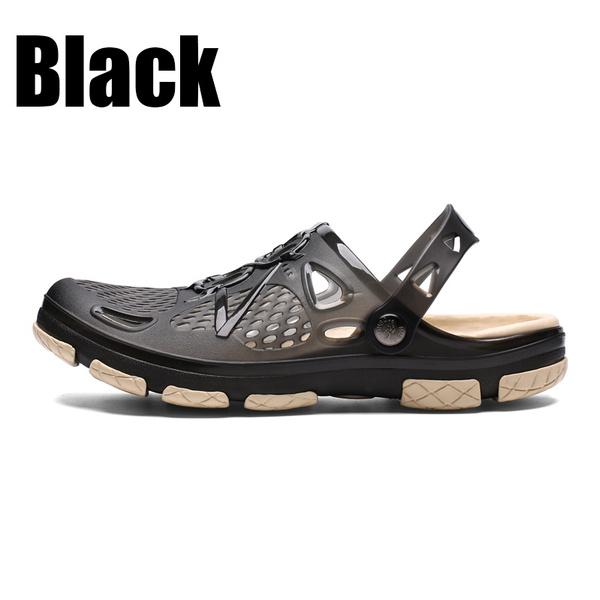 

Мужские повседневные летние дышащие сандалии, сандалии на плоской подошве, пляжная обувь, болотные сандалии, оригинальная модная обувь 44