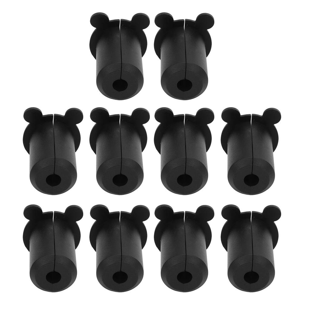 10PCS Satellite Cable Wall Grommet 25.4mm Silicon Ethernet Cable Bushing Wall Penetration Grommet for 1 Inch Hole Black