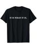 It Is What It Is. Funny T-Shirt
