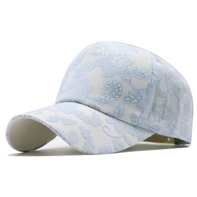Summer Flower Embroidery Lace Mesh Cap Ladies Baseball Cap Girls Sun Protection Cap Outdoor Shade Casual Cap