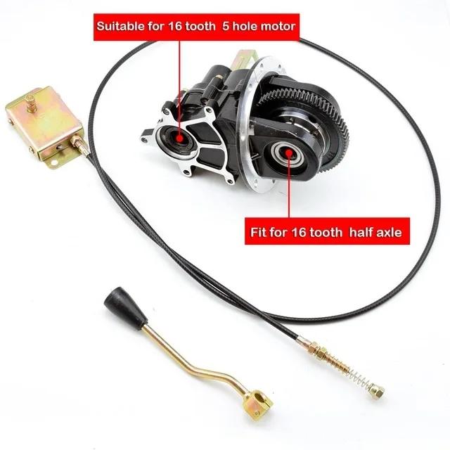 18T & 16T exposed gear electric tricycle Bike differential 4 wheel ATV Buggy UTV Gear integrated Box Assy drive by half shaft 16T