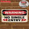 D Flatpc Vintage Metal Sign Only for Decoration Outdoor Wall Art ( ) NO SINGLE ENTRY Aluminum Sign Rustic