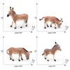 Wild African and Mongolian Donkey Model Set: Male, Female, Foal - Children's Educational Toy