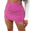 Spring/Summer European & American Sexy Patent Leather Mini Skirt with Hip-Wrapping Design.