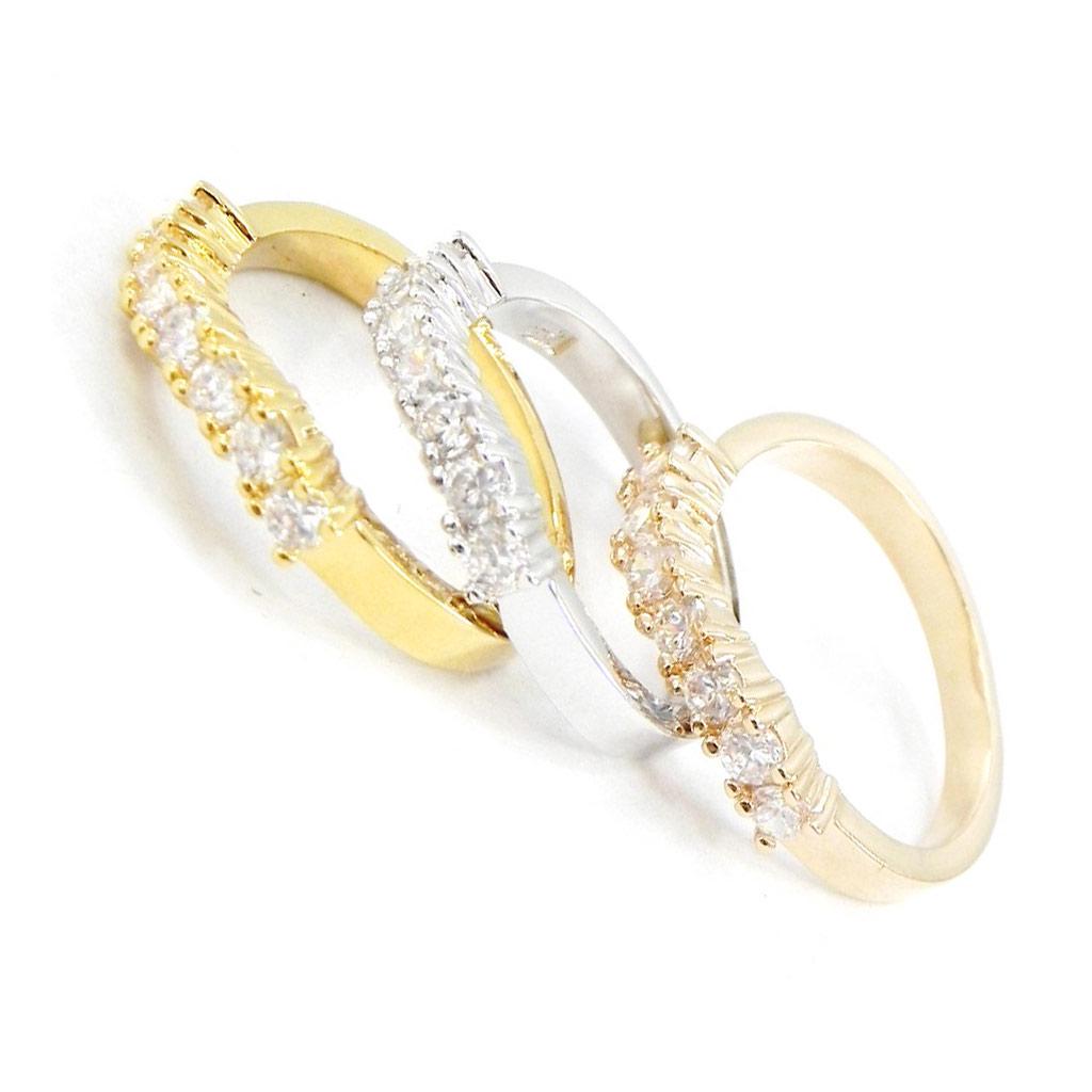 3-tone Gold Plated 'Pour La Vie' Alliance